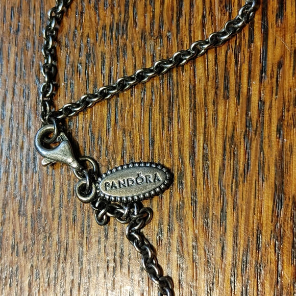 Pandora: Rare, Retired Sterling Silver Cameo, Pearl Necklace - Picture 6 of 7